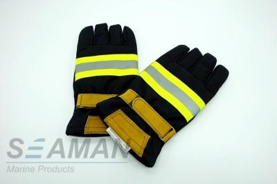 China Fire Retardant Aramid Fiber Leather Fireman Protective Gloves Fire Fighting Equipments for sale