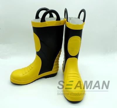 China Sicherheits-Schuhe der Stahlkappe-Feuerwehrmann-Gummistiefel-Feuerwehrmänner der Ausrüstungs-EN15090-2012 zu verkaufen