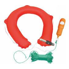 China Line Throwing Inflatable Life Buoy Ring Water Safety Inflatable Lifebuoy for sale
