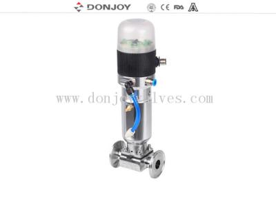 China Mini Direct way Clamp Sanitary Pneumatic Diaphragm Valve with Control Unit for sale