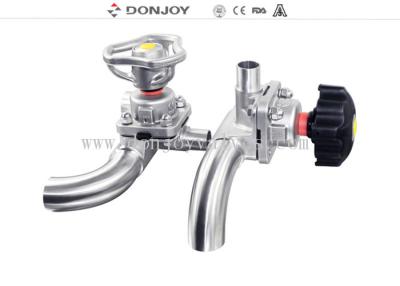 China SS 316L U-C Type Tee Sanitary Diaphragm Valve with Forging body Clamp Ends for Pharmaceutical for sale
