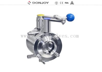 China Sanitary stainless steel butterfly valves , 4