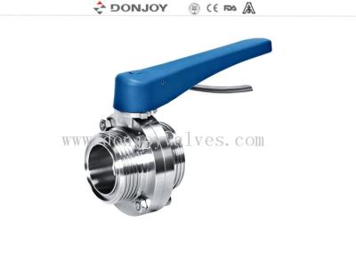 China Food grade stainless steel threaded sanitary butterfly valve 1