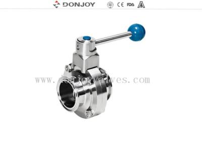 China Stainless Steel Clamped End actuated butterfly valve High purty Pull hand for sale