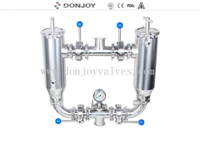 China Sanitary Food Grade Beverage Pipeline Filter , SS304 Duplex Water Filter for sale