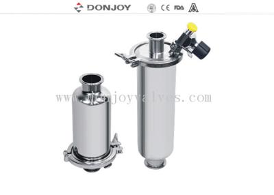 China Food Processing SS304 Inline Sanitary Filter With Sample Valve / Discharge Valve for sale