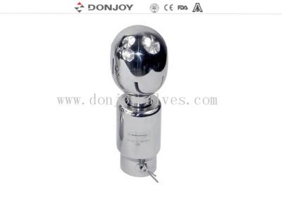 China DIN / 3A / SMS Rotating CIP Spray Ball Thread Connection Washing Nozzle for sale