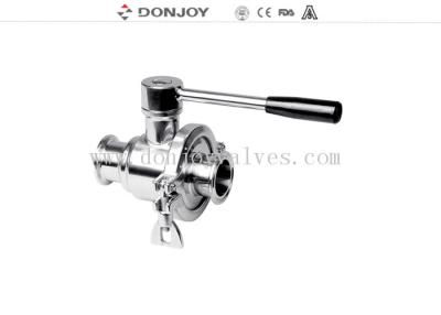China Pneumatic SS316L 2 WAY Sanitary Ball Valve with Multi Stainless Steel Handle for sale