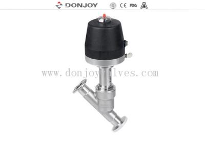 China Donjoy  Pneumatic angle seat valve with tri calmp for 180°C Steam for sale