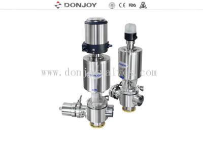 China CIP Sanitary Divert Seat Valve Medium Pressure Pneumatic Operated With IL-Top for sale