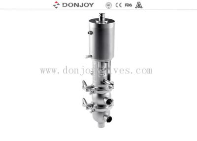 China SS316L sanitary pneumatic reversing valve of double seats for fluid conveying for sale