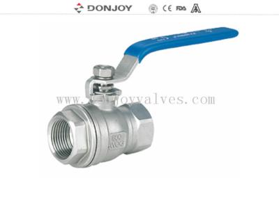 China 2 Peice female industrial Ball valve With ISO mound and handle , BSP Thread for sale
