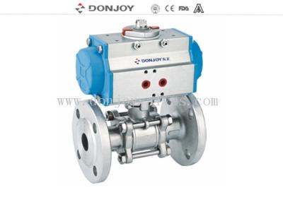 China Aluminum Pnuematic Flange ball valve Stainless steel CF8M/CF8 ANSI/ASME for sale