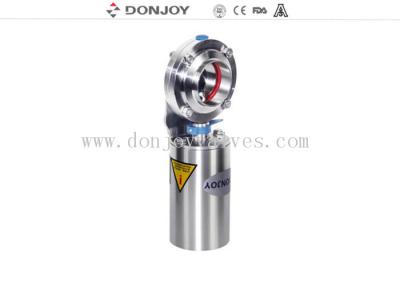 China Válvula de borboleta sanitária pneumática de aço inoxidável com sensor ou positioner da válvula à venda