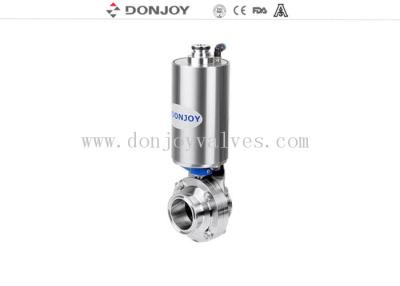China Pneumatic Operation Sanitary Butterfly Valves with Clamped Ends Silicon seal 12