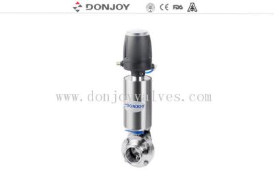 China DN10 - DN300 L de solda sanitário válvulas de borboleta com OD 85 Acuator e unidade do controlo automático à venda