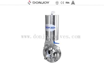 China DN10 - DN300 Sanitary Welding Butterfly Valves With Pneumatic Actuator for sale