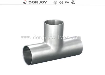 China Food grade Stainless Steel Sanitary Fittings Long equal tee Matt Polished for AS1528 for Automatic Welding for sale