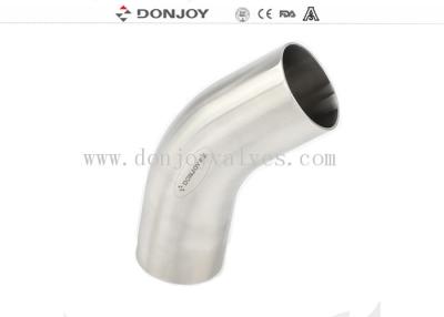 Chine Ferrures de coude d'acier inoxydable, SS316L courbure long de rayon de 90 degrés, montage sanitaire de soudure à vendre