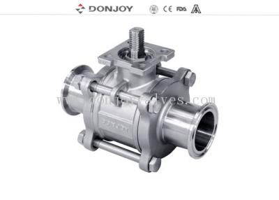 China Clamped SS304 10 Bar BPE DN100 2  Way 3pcs non retention Ball Valve for sale