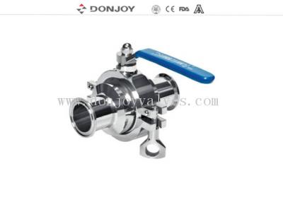 China SS316L, DN40 Clamped non-retention valve, PTFE Full port valve for sale