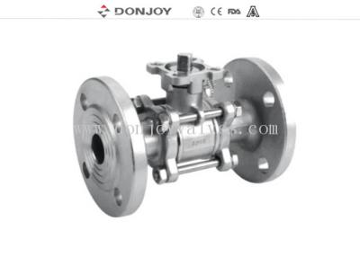 China JIS-Flanged Sanitary Ball Valve ,  3 PCS Ball valve With flange Connection for sale