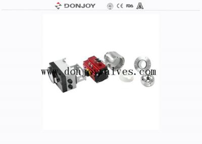 China Stainless Steel DN25 DC24V Pneumatic Sanitary Ball Valve for sale