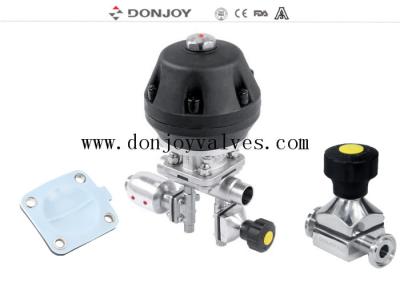 China DN80 que suelda con autógena la válvula de diafragma neumática de 316L Multiport en venta