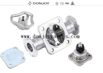 China SS316L Pharmacy Sanitary Diaphragm Valve With SS Handle for sale