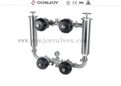 China Donjoy Sanitary Food Grade Beverage Duplex Filter With Diaphragm Valve Control for sale