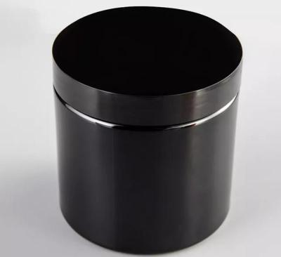China 100ml 150ml 200ml Cream Jar Amber Black Pet Plastic With White Black Lid for sale