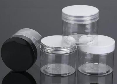 China 250ml 500ml Clear Amber Black Pet Plastic Cream Jar With Plastic Lid for sale