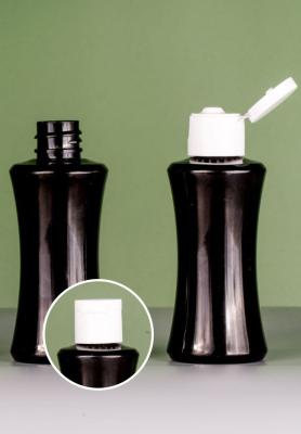 China Botella de lavado plástica negra de la carta blanca del ANIMAL DOMÉSTICO 70ML/botella líquida del desinfectante de la mano de la botella, viaje determinado cosmético del equipo de la belleza en venta