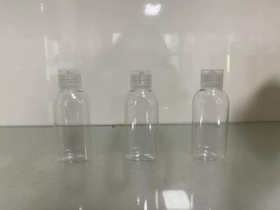 China Refillable 50ml PET Clear Plastic Bottles Oval Flat With Flip Top Cap for sale