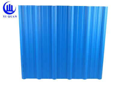China Plastic Two Layers Blue Color Corrugated Plastic Roof Panels 920 Mm Width for sale