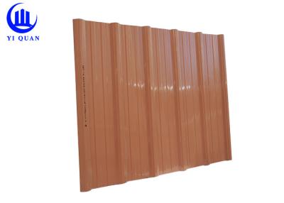 China Pvc Wave Molding Brown Resin Plastic Roof Tiles Anti - UV Agent for sale