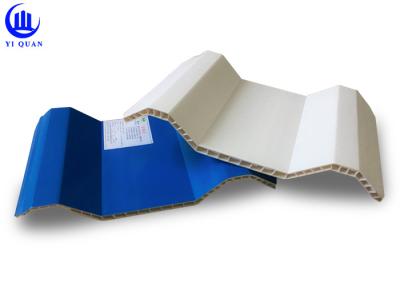 China Double Wall PVC Corrugated Hollow Core Plastic Sheets Blue Weatherproof 10mm Thickness for sale