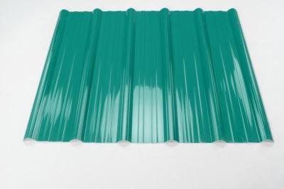 China One Layer Coloured Corrugated Plastic Roofing Sheets For House Trapeziod Style for sale