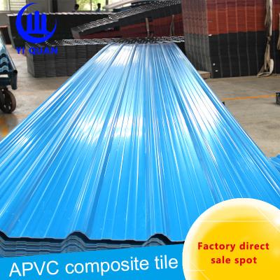 China 3 Layer Upvc Corrugated Roofing Sheets / Anti - Corrosion Pvc Roofing Tile for sale