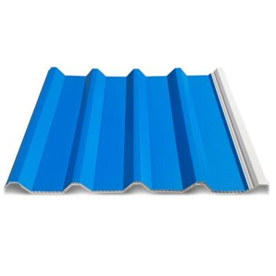China Plastic Pvc Hollow Roof Sheet Twin Wall Upvc Roofing Sheets for sale