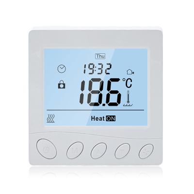Cina Tuya Smart Home Electric Floor Heating Thermostat WiFi LCD Touch Screen Programmable Room Thermostat in vendita