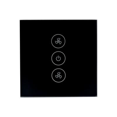 China Glomarket Eu Standard Wifi Smart Ceiling Fan Switch With Touch Panel Interruptor App Remote Control Switch for sale