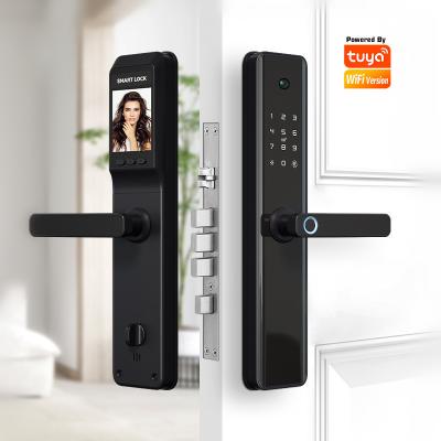 China Fingerprint Tuya Wifi Smart Door Lock With Camera Smart Digital Intelligent Door Lock for sale