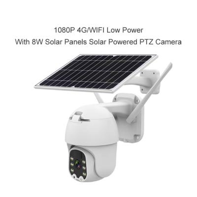 China Glomarket 4G EU Solar PTZ Camera Android/IOS APP Operating System Detection Angle Distance Smart Home Camera for sale