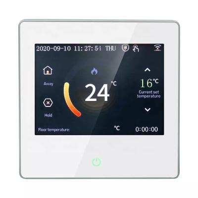 China Color Screen Tuya Wifi Smart Thermostat Floor Water Heating Gas Furnace for sale