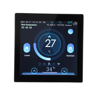 中国 Color Screen 4.0 Inch Display Smart Room Thermostat Tuya Wifi Underfloor Heating 販売のため