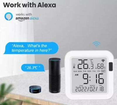 China Glomarket Tuya Wifi Sensor inteligente de temperatura e umidade Sem fio para casa Termômetro Higrômetro Detector à venda