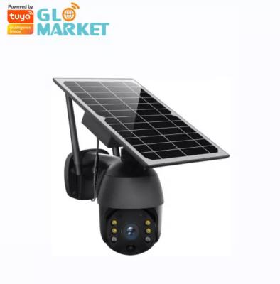 China Glomarket 1080P Full HD CCTV Outdoor Solar Camera Ptz Two-Way Audio Pir Detection Waterproof Tuya Remote Control Smart à venda
