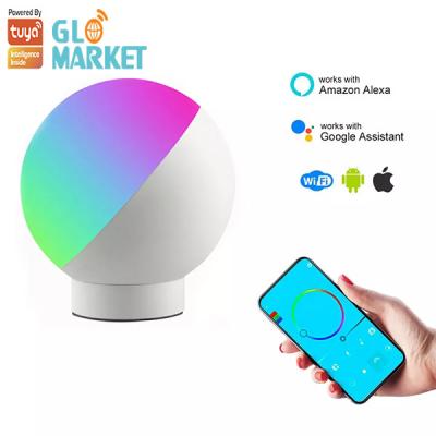 China Tuya 12w Wifi Smart Table Lamp Wireless Voice Control RGB Dimmable Lamp for sale