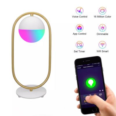 China Tuya Smart Wifi LED Table Lamps App Voice Control Learning Eye Protection With Google Alexa for sale